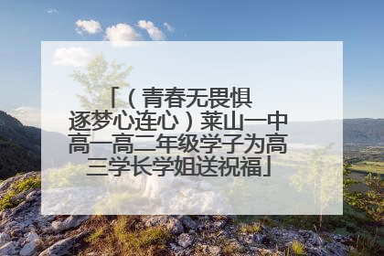 （青春无畏惧   逐梦心连心）莱山一中高一高二年级学子为高三学长学姐送祝福
