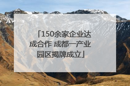 150余家企业达成合作 成都一产业园区揭牌成立