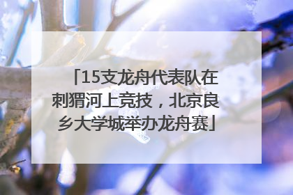 15支龙舟代表队在刺猬河上竞技，北京良乡大学城举办龙舟赛