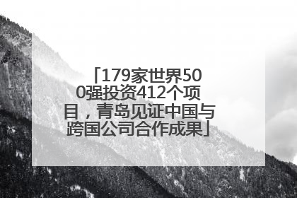 179家世界500强投资412个项目，青岛见证中国与跨国公司合作成果