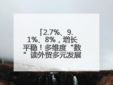 2.7%、9.1%、8%，增长平稳！多维度“数”读外贸多元发展、综合优势明显