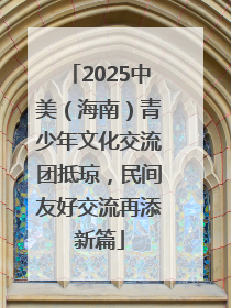 2025中美（海南）青少年文化交流团抵琼，民间友好交流再添新篇