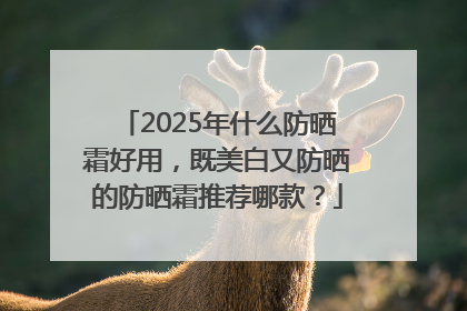 2025年什么防晒霜好用，既美白又防晒的防晒霜推荐哪款？