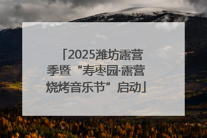 2025潍坊露营季暨“寿枣园·露营烧烤音乐节”启动
