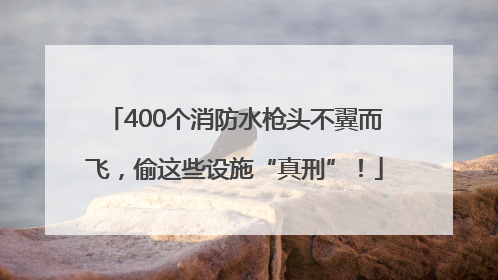 400个消防水枪头不翼而飞，偷这些设施“真刑”！