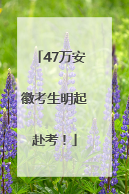 47万安徽考生明起赴考！