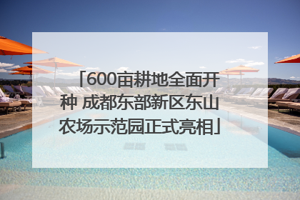 600亩耕地全面开种 成都东部新区东山农场示范园正式亮相
